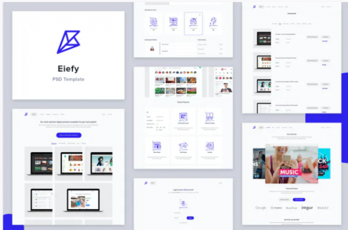 Eiefy: PSD Template for Selling Themes & Services eiefy psd template for selling themes services