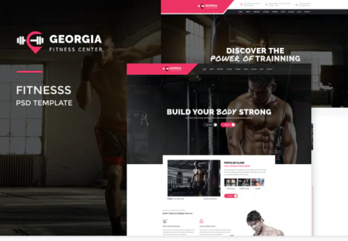 Georgio : Fitness PSD Template georgio fitness psd template