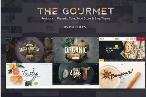Gourmet – Food & Restaurant PSD Template gourmet food restaurant psd template