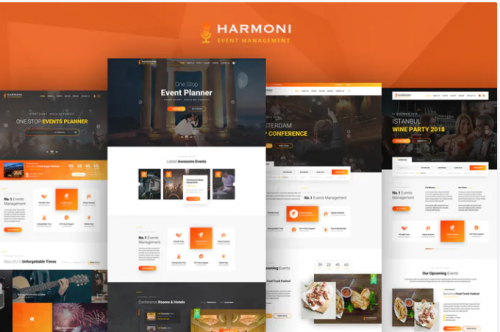 Harmoni – Event Management PSD Template harmoni event management psd template