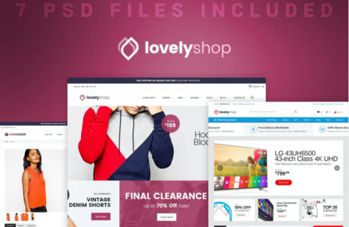 LovelyShop – Ecommerce PSD Template lovelyshop ecommerce psd template
