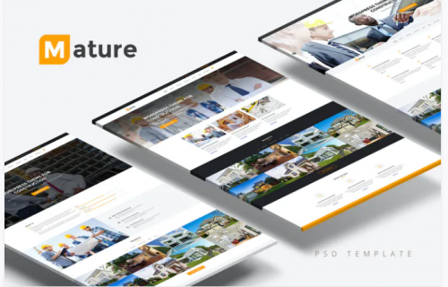 Mature — Building & Construction PSD Template mature — building construction psd template