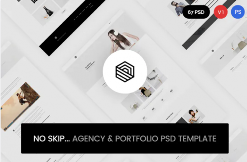 No Skip – Creative Agency & Portfolio PSD Template no skip creative agency portfolio psd template