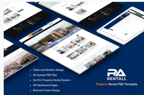 RentAll – Property Rental PSD Template rentall property rental psd template