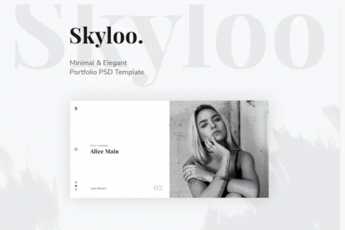 Skyloo – Minimal & Elegant Portfolio PSD Template skyloo minimal elegant portfolio psd template