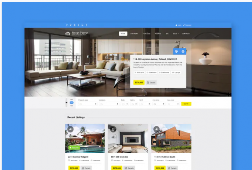 Sweet Home – Real Estate PSD Template sweet home real estate psd template