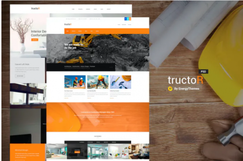 Tructor – Construction PSD Template tructor construction psd template