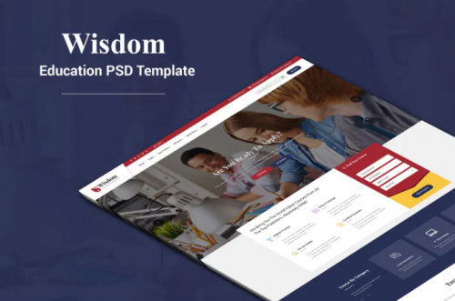 Wisdom – Education PSD Template wisdom education psd template