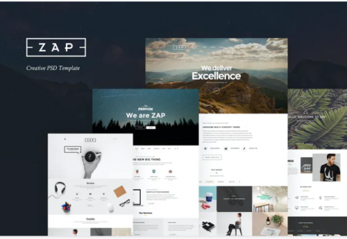 ZAP – Creative PSD Template zap creative psd template