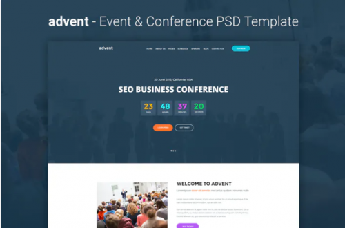 advent – Event & Conference PSD Template advent event conference psd template