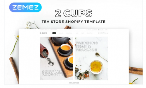 2 Cups – Tea Store Multipage Bright Shopify Theme cups tea store multipage bright shopify theme