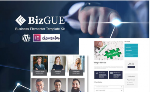 BizGUE – Business Elementor Template Kit bizgue business elementor template kit