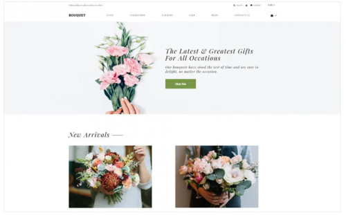 Bouquet – Flower Shop E-commerce Modern Shopify Theme bouquet flower shop e commerce modern shopify theme