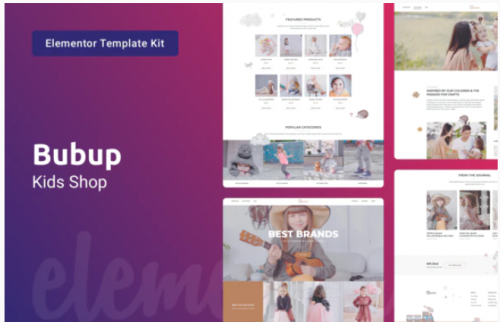 Bubup — Kids Store & Baby Shop Elementor Template Kit bubup — kids store baby shop elementor template kit