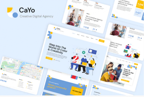CaYo – Creative Agency Elementor Template Kit cayo creative agency elementor template kit