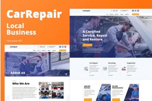 CarRepair – Local Business Template Kit carrepair local business template kit