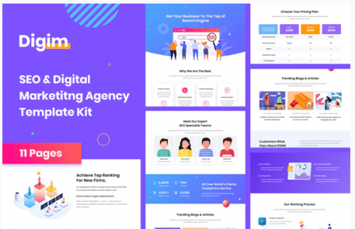 Digim – SEO & Digital Marketing Template Kit digim seo digital marketing template kit