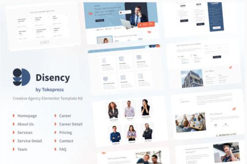 Disency | Agency Elementor Template Kit disency agency elementor template kit