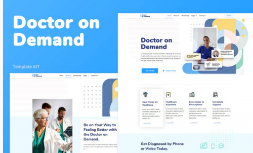 Doctor on Demand – Online Consultations Elementor Template Kit doctor on demand – online consultations elementor template kit