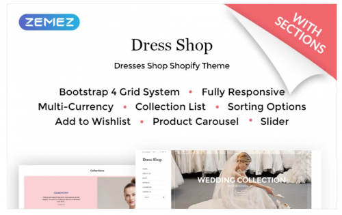 Dress Shop – Sophisticated Wedding Dress Online Shop Shopify Theme dress shop sophisticated wedding dress online shop shopify theme