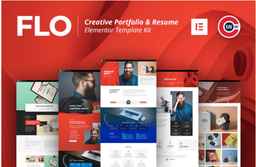 FLO – Creative Portfolio & Resume Template Kit flo creative portfolio resume template kit