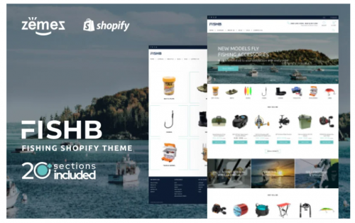 FishB – Shopify Fishing Website Design Template Shopify Theme fishb shopify fishing website design template shopify theme