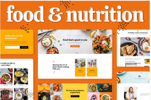 Food & Nutrition Elementor Template Kit food nutrition elementor template kit