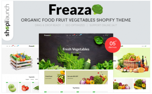 Freaza – Organic Food Fruit Vegetables Shopify Theme freaza organic food fruit vegetables shopify theme