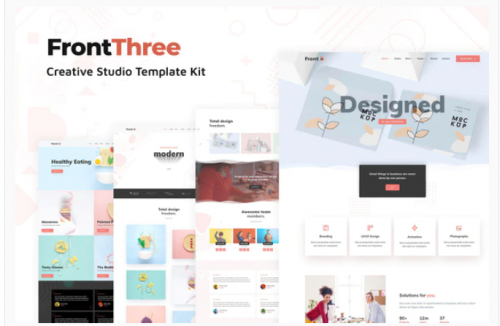 FrontThree – Creative Studio Template Kit frontthree creative studio template kit