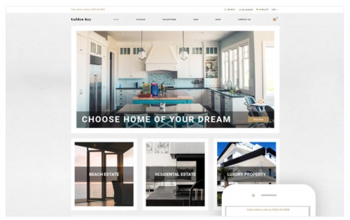Golden Key – Real Estate Clean Shopify Theme golden key real estate clean shopify theme