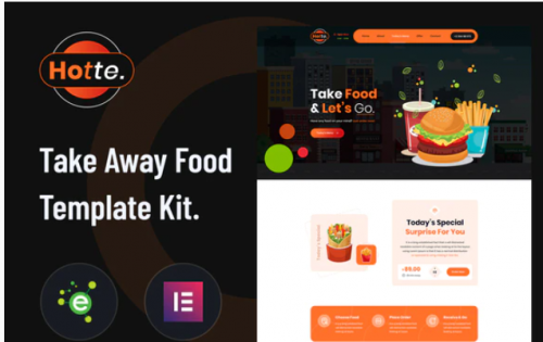 Hotte – Take Away Food Elementor Template Kit hotte take away food elementor template kit