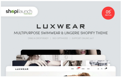 LUXWEAR – Multipurpose Swimwear & Lingerie Shopify Theme luxwear multipurpose swimwear lingerie shopify theme