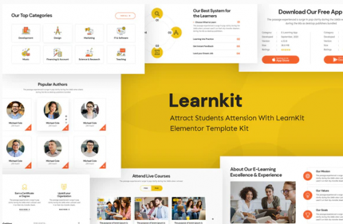 LearnKit – e-Learning Elementor Template Kit learnkit e learning elementor template kit
