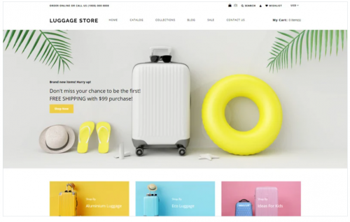 Luggage store – Travel Store eCommerce Modern Shopify Theme luggage store travel store ecommerce modern shopify theme