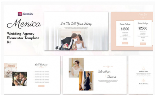 Menica – Wedding Elementor Template Kit menica wedding elementor template kit
