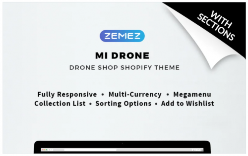 Mi Drone – Single Product Responsive Shopify Theme mi drone single product responsive shopify theme