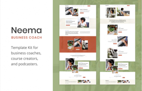 Neema – Business Coach Elementor Template Kit neema business coach elementor template kit