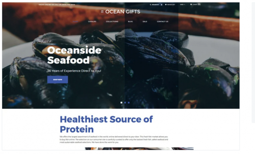 Ocean Gifts – Sea Food Shop Modern Shopify Theme ocean gifts sea food shop modern shopify theme