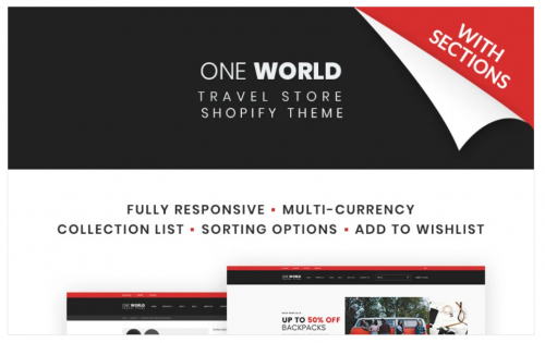 One World – Travel Store Shopify Theme one world travel store shopify theme