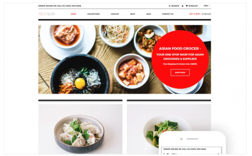Red Sun – Grocery Store Clean Shopify Theme red sun grocery store clean shopify theme