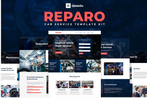Reparo – Car Service Elementor Template Kit reparo car service elementor template kit