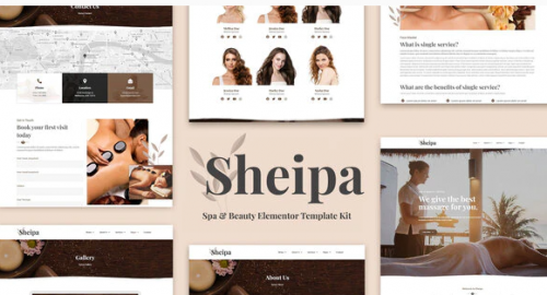 Sheipa – Spa & Beauty Elementor Template Kit sheipa spa beauty elementor template kit