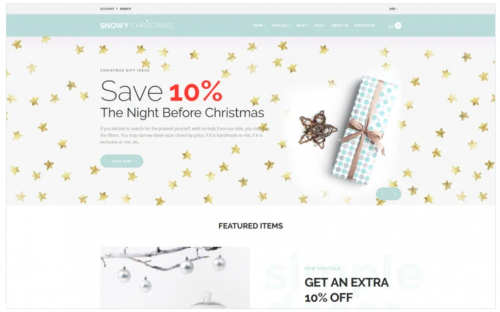 Snowy Christmas – Christmas Gifts Shopify Theme snowy christmas christmas gifts shopify theme