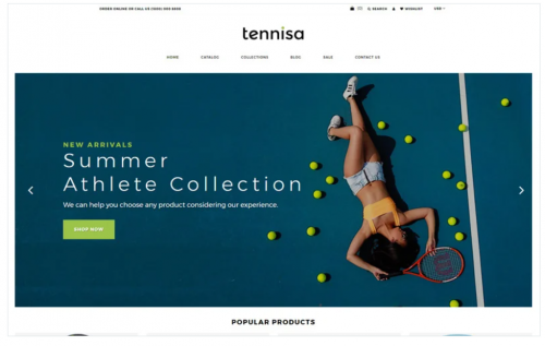 Tennisa – Tennis Store Clean Shopify Theme tennisa tennis store clean shopify theme