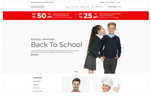 Unigowns – Uniform Store Clean Shopify Theme unigowns uniform store clean shopify theme