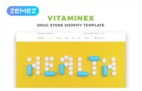 Vitaminex – Drug Store Multipage Creative Shopify Theme vitaminex drug store multipage creative shopify theme