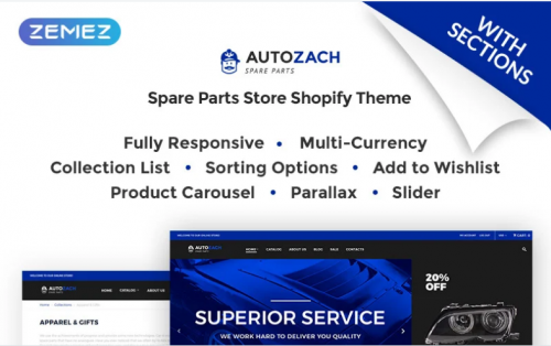 AutoZach – Auto Parts Shopify Theme dsfjjk