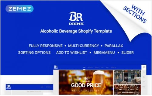 BR Drink – Original Alcohol Online Store Shopify Theme