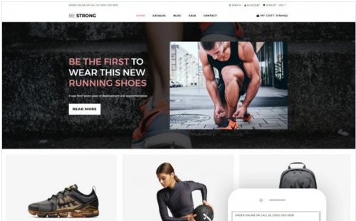 Be Strong - Sports, Outdoors & Travel Clean Shopify Theme