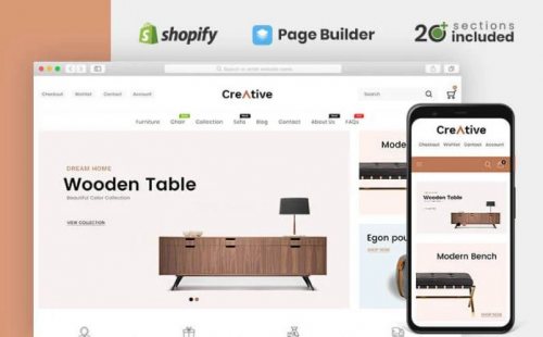 Creative Wood And Furniture Store Shopify Theme